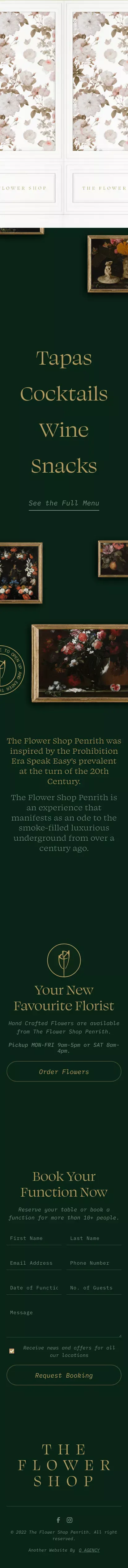 The Flower Shop Penrith – Speakeasy mobile view