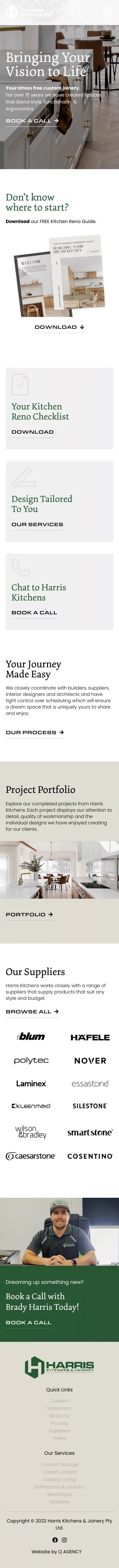 Harris Kitchens - Bringing Your Vision to Life mobile view