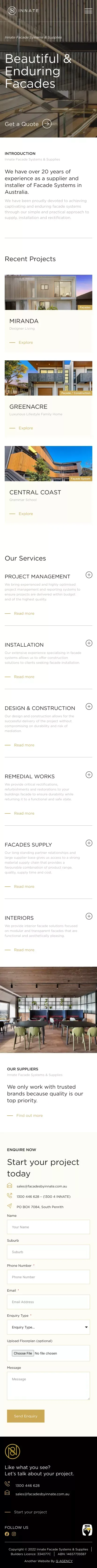 Innate Facade Systems & Supplies - Beautiful & Enduring Facades mobile view
