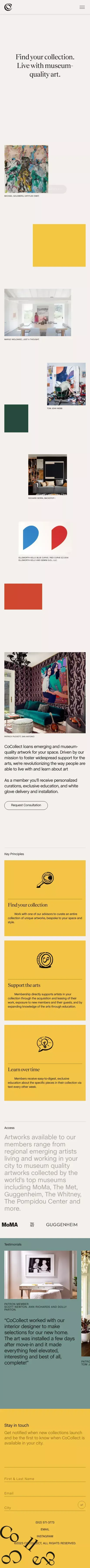 CoCollect - Curated Art Collections With Emerging & Museum-Quality Artwork mobile view