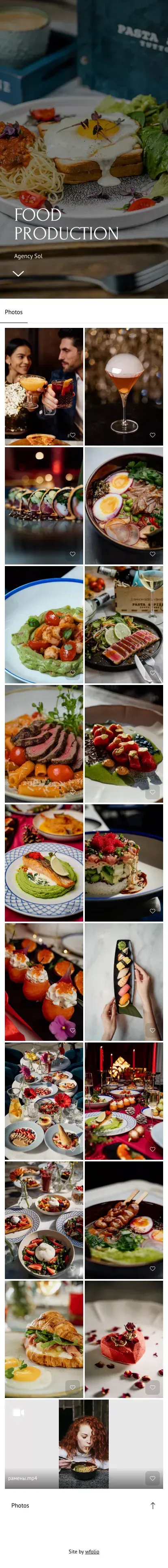 FOOD PRODUCTION mobile view