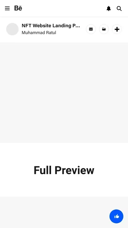 Behance mobile view