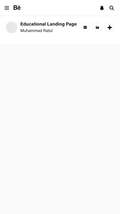 Behance mobile view