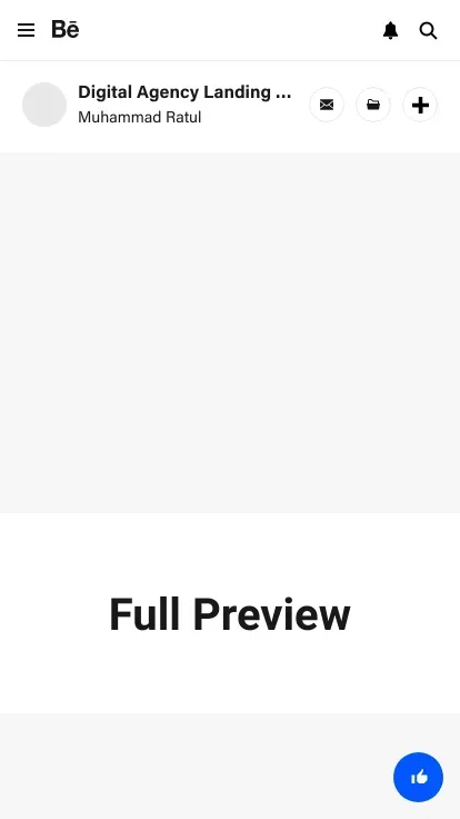 Behance mobile view