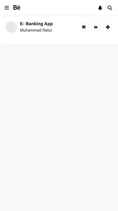 Behance mobile view