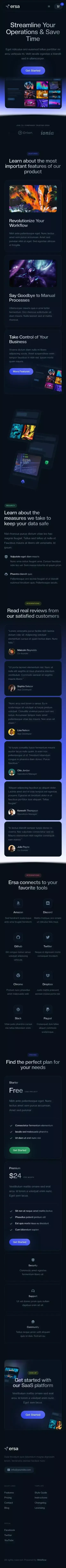 Ersa - Webflow Ecommerce website template mobile view