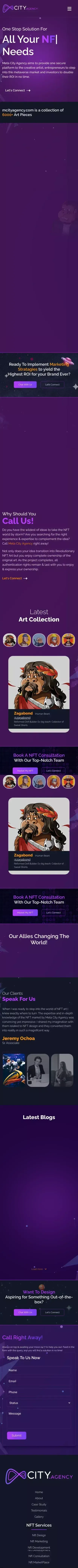 Meta City Agency mobile view