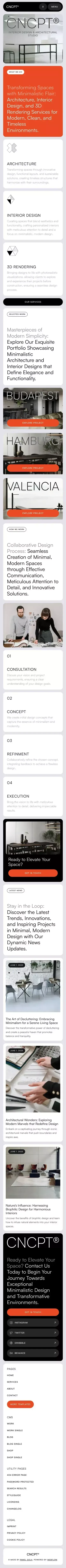 Concept - Webflow Ecommerce Website Template mobile view