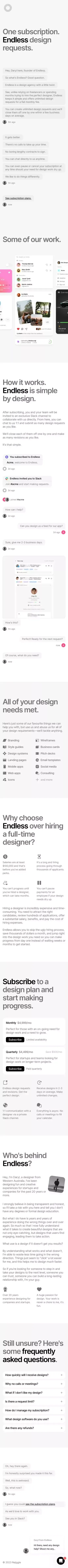 Endless mobile view