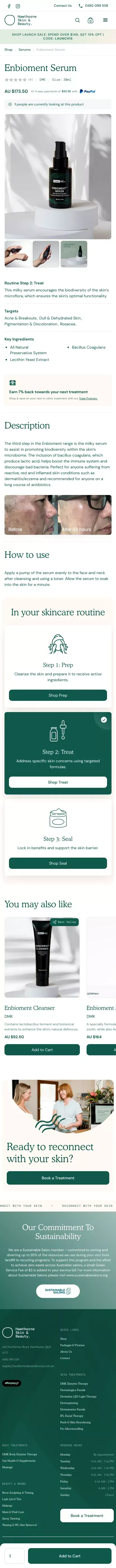 Enbioment Serum - Shop Online  | Hawthorne Skin & Beauty mobile view