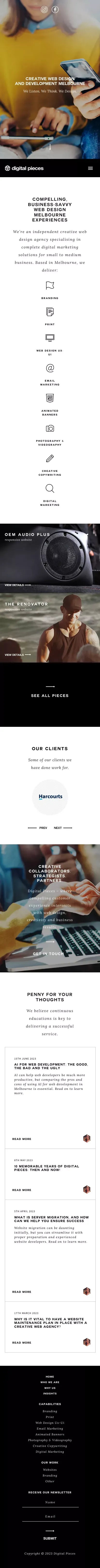 Web Design Melbourne | Digital Agency Melbourne | Digital Pieces mobile view