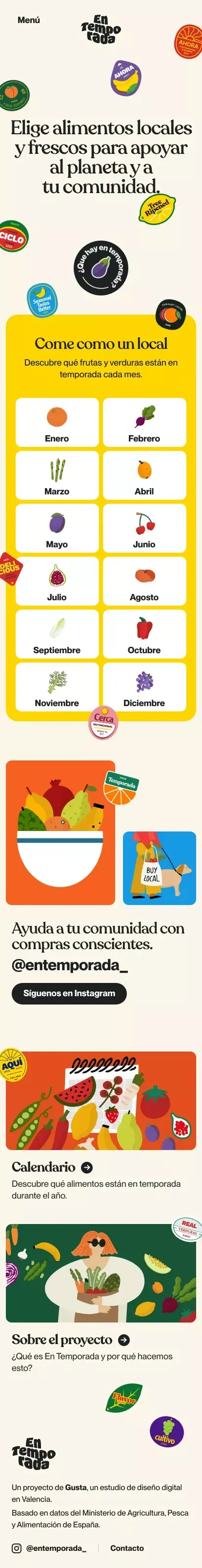 En Temporada mobile view