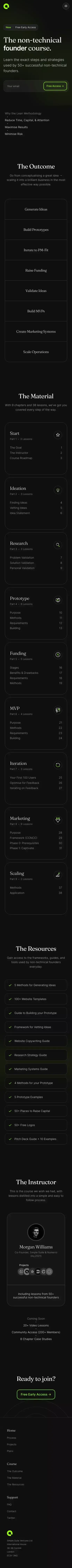 The Non-Technical Founder Course mobile view