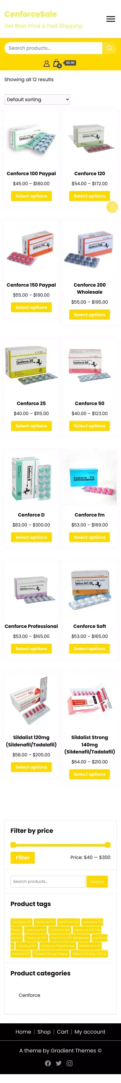 Shop - CenforceSale mobile view