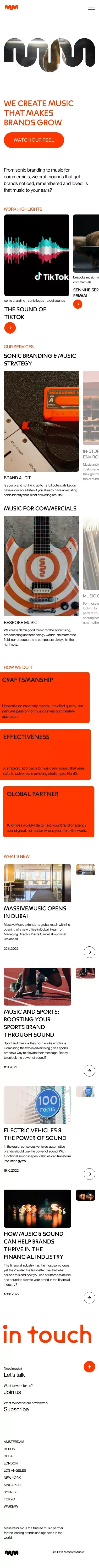 Sonic Branding and Music For Commercials | MassiveMusic mobile view