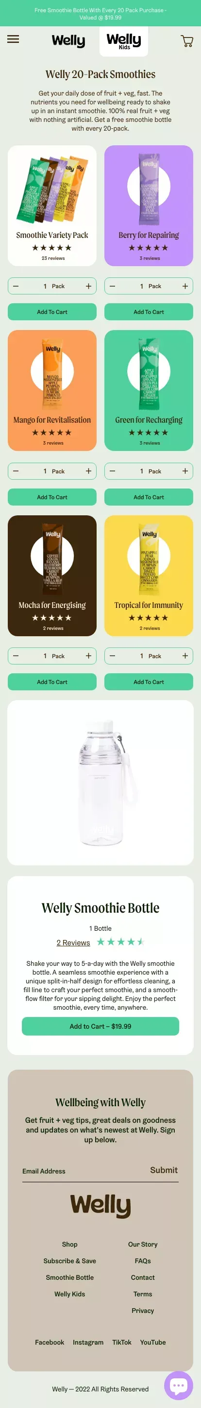 Welly 20-Pack Smoothies mobile view