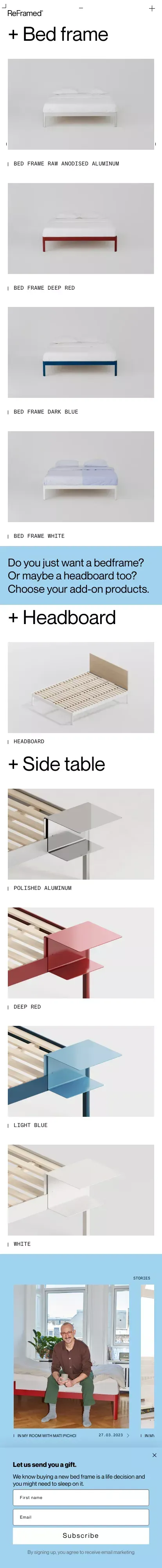 Product Overview – ReFramed mobile view