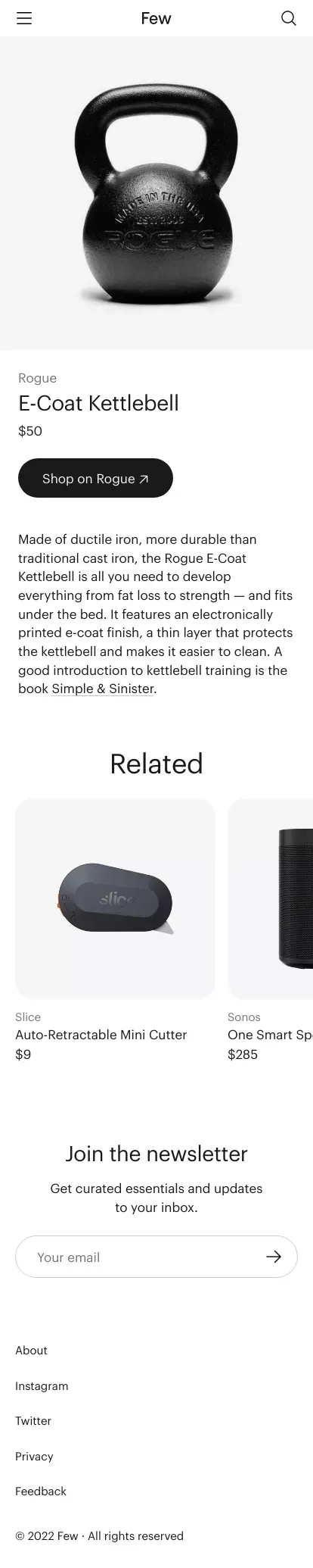 E-Coat Kettlebell - Few mobile view