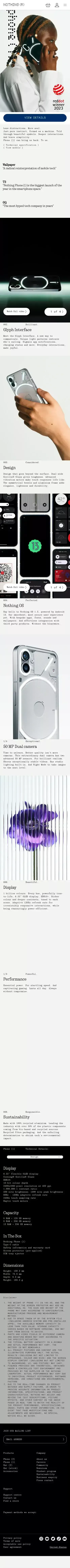 Nothing Phone (1)– Nothing Europe mobile view