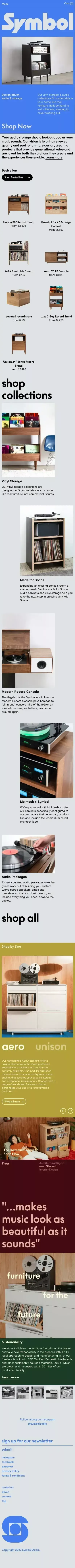 Custom Audio Furniture & Vinyl Record Storage | Symbol Audio mobile view