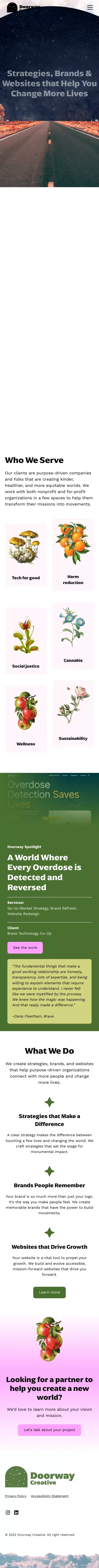 Doorway Creative | A Social Impact Agency mobile view