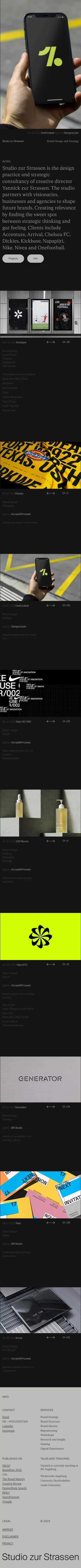 Studio zur Strassen – Brand Design and Strategy mobile view