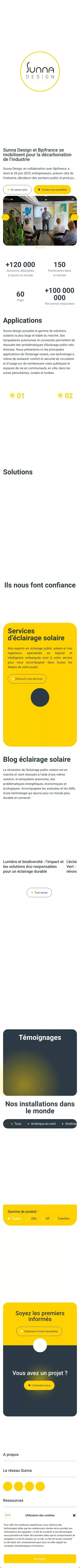 Sunna Design - Eclairage Public Solaire Intelligent et Connecté mobile view