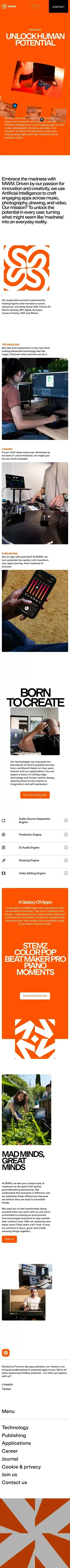 MWM: AI Apps Pioneer in French Tech for Android & iOS | App Publisher mobile view