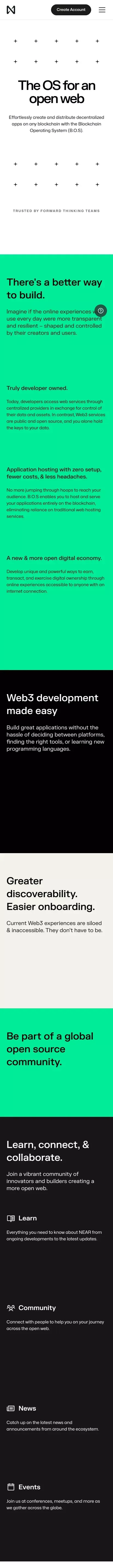 NEAR | The OS for an Open Web mobile view