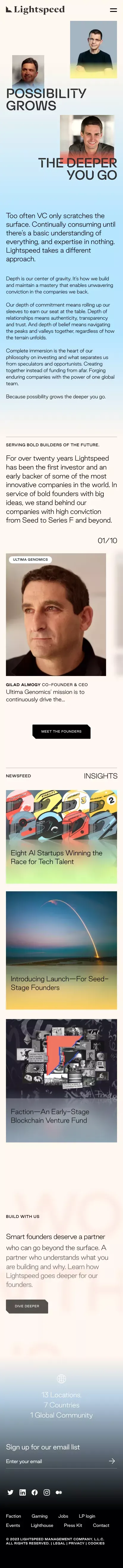 Lightspeed Venture Partners mobile view