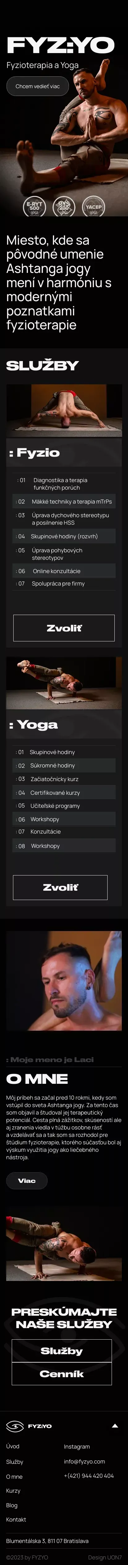 FYZYO | Ashtanga joga a fyzioterapia | Bratislava mobile view