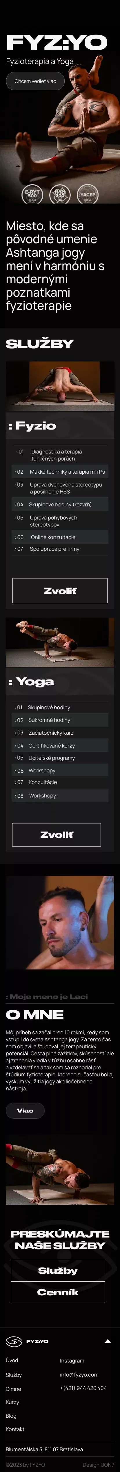 FYZYO | Ashtanga joga a fyzioterapia | Bratislava mobile view