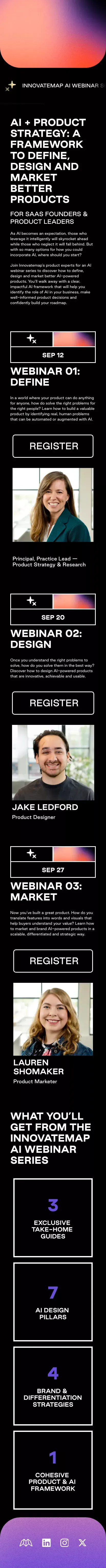 Define, Design and Market AI-Powered Products | Webinar Series mobile view
