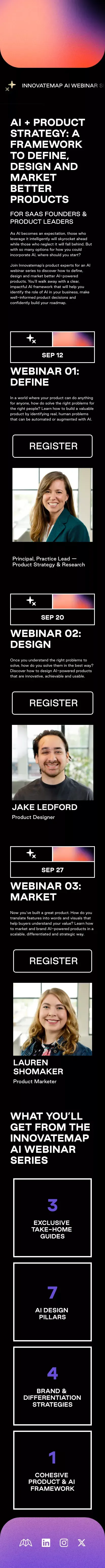 Define, Design and Market AI-Powered Products | Webinar Series mobile view