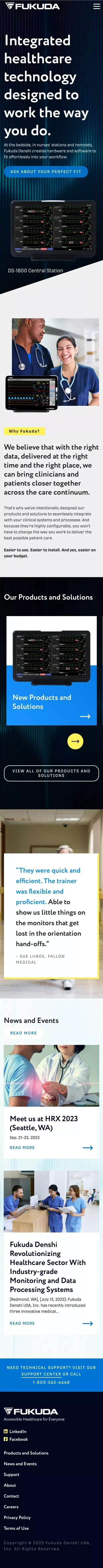 Healthcare Devices and Software | Fukuda Denshi mobile view