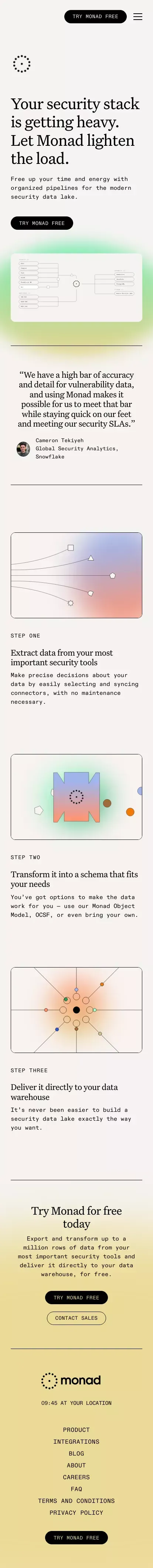Monad mobile view