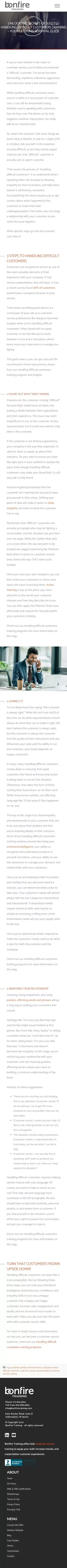 Handling Difficult Customers Training | Bonfire Training mobile view