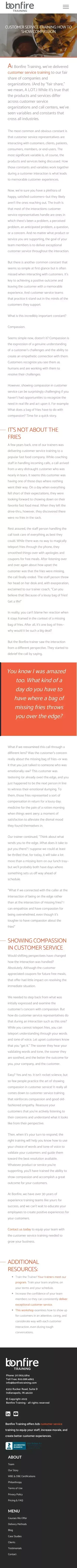 Compassion in Customer Service | Bonfire Training mobile view