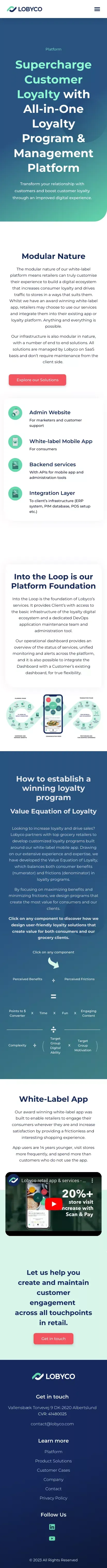 Customer Loyalty platform - Loyalty Program & Loyalty Management Platform mobile view