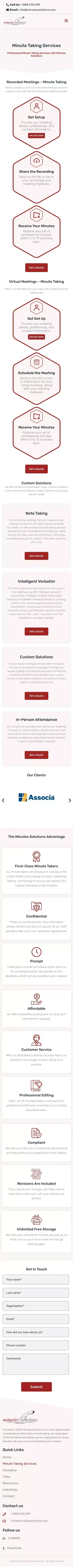 Professional Minute Taking Services - Minutes Solutions mobile view