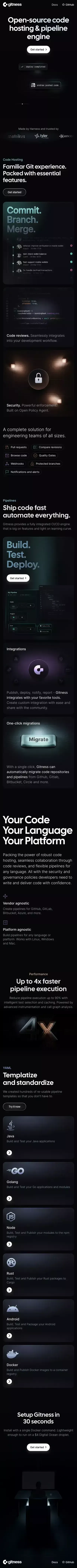 Gitness: Open-Source Code Hosting & CI/CD Pipeline Engine mobile view