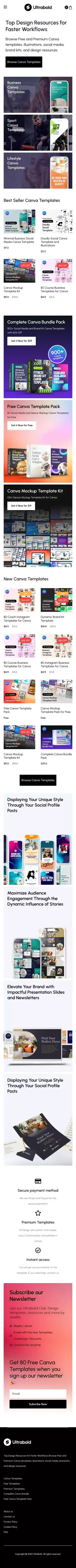 Ultrabold - Free and Premium Canva Templates mobile view