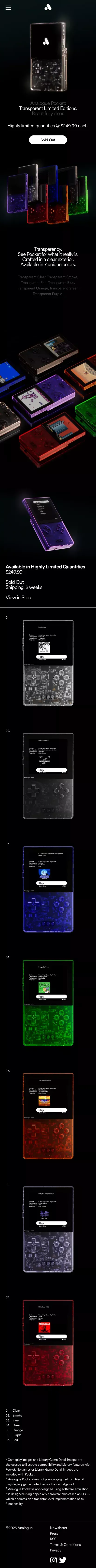 Pocket Transparent - Analogue mobile view