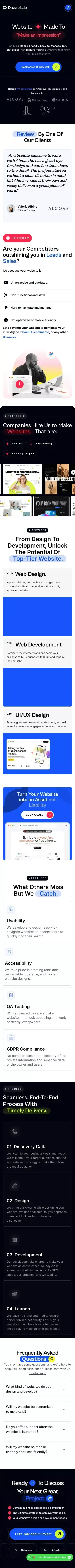 Website Design & Development Agency | Dazzle Lab mobile view