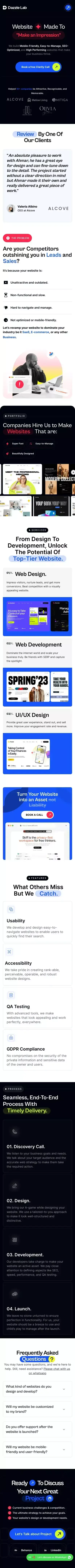Website Design & Development Agency | Dazzle Lab mobile view