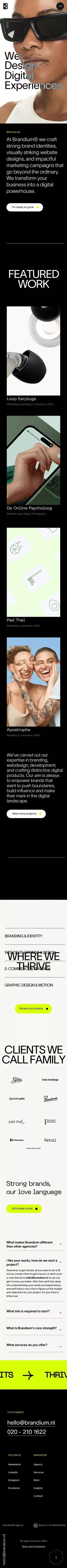 Creative Branding Agency & Webdesign | Brandium® Agency mobile view