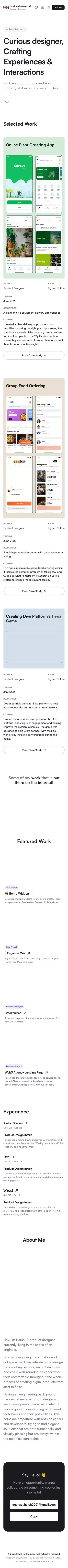 Harshvardhan Agarwal mobile view