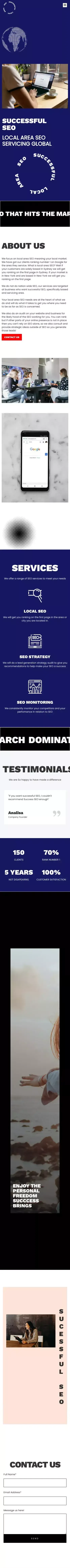 Success SEO mobile view