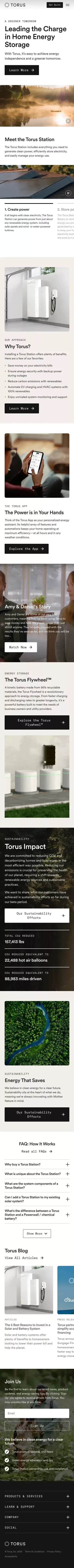 Become your own renewable energy provider - Torus mobile view