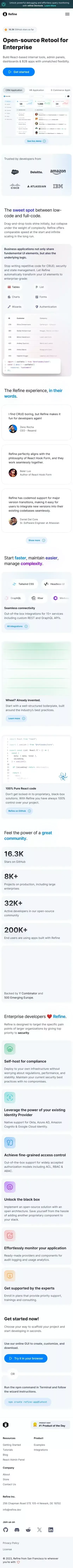 refine | Open-source Retool for Enterprise mobile view